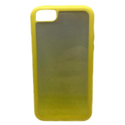 Husa Telefon Plastic Apple iPhone 5c Clear&amp;amp;Yellow Muvit foto