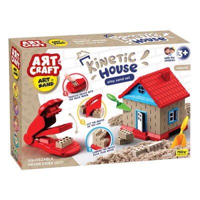 Set creativ cu nisip Kinetic Construieste o casa Art Craft, 750 g, 12 piese, 3 ani+ foto