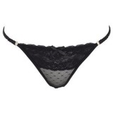 Chiloti String Dama cu Dantela si Elastic, Negru, CMCLASS