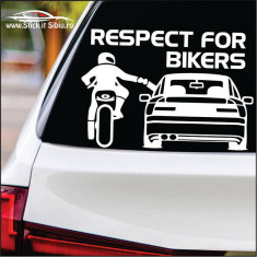 Respect For Bikers Model 4 - Stickere Auto