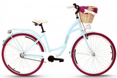 Bicicleta Dama Goetze&amp;reg; Colorus 1 viteze Roata 28&amp;quot;, 160-185 cm inaltime, Albastru/Violet foto