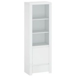 Cumpara ieftin Biblioteca mdf alb lucios Lindy 68x41.5x202 cm