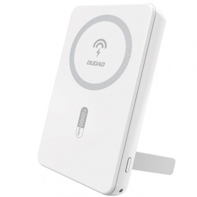 Baterie Externa Wireless Dudao K14S+, 10000mAh, 22.5W, QC + PD + FQI, 1 x QI - 1 x USB-A - 1 x USB-C, Alba foto