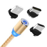 Cumpara ieftin Cablu Magnetic 3 in 1 iPhone Micro Usb Tip C