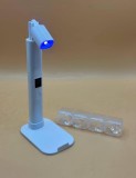 Lampă-lanternă pentru unghii pe un suport + ștampile din silicon 4pcs, lampă Uv/Led 1W