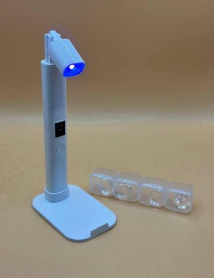 Lampă-lanternă pentru unghii pe un suport + ștampile din silicon 4pcs, lampă Uv/Led 1W foto