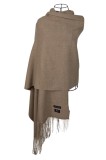Fular dama uni 24, 180x70cm, bej, Marime universala