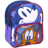 Rucsac Mickey Mouse cu buzunar transparent, 25x30x12 cm, Cerda