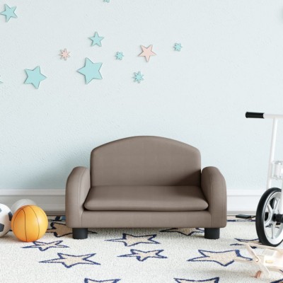 Gossi canapea pentru copii, gri taupe, 50x40x30 cm, material textil foto
