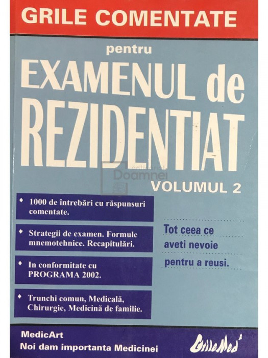 Negru Marius - Grile comentate pentru examenul de rezidențiat, vol. 2 (editia 2002)