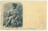 4258 - ETHNIC, Shepherd Cioban, Litho, Romania - old postcard - used - 1902