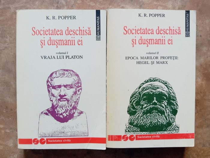 K. R. POPPER--SOCIETATEA DESCHISA SI DUSMANII EI. 2 volume