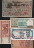 Set 5 bancnote de prin lume adunate (cele din imagini) #208, Europa
