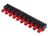 LED Roșu 5mm 20mA 60&deg; 4-10mcd