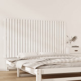 VidaXL Tăblie de pat pentru perete, alb, 159,5x3x90 cm, lemn masiv pin