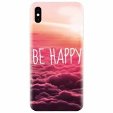 Husa silicon pentru Apple Iphone X, Be Happy Puffy Clouds