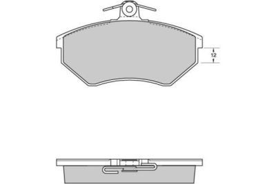 Placute frana Audi A4 (8d2, B5), A4 (8ec, B7), A4 Avant (8d5, B5), A4 Avant (8ed, B7); Seat Exeo (3r2); Vw Passat (3b2) SRLine parte montare : Punte foto