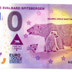 NORVEGIA 2019 0 EURO SOUVENIR, Svalbard, Spitsbergen, Urs, UNC