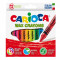 Creioane Cerate, Rotunde, Lavabile, D- 8mm, 12 Culori/cutie, Carioca Wax Crayons