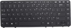 Tastatura Laptop, HP, ZBook 14 Mobile Workstation, 736654-001, 731179-001, iluminata, cu mouse pointer, neagra, layout US