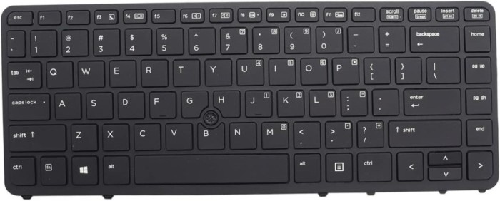 Tastatura Laptop, HP, EliteBook 740 G2, 745 G2, 750 G2, 840 G2, 850 G2, 736654-001, 731179-001, iluminata, cu mouse pointer, neagra, layout US