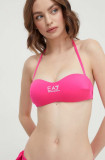 Cumpara ieftin EA7 Emporio Armani costum de baie din două piese culoarea roz, cupa usor rigidizata