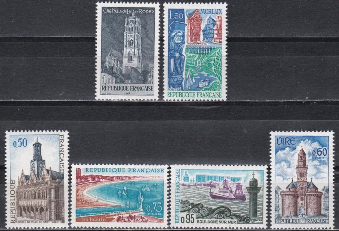 Franta 1967 - Publicitate turistică, 2 Serii, MNH