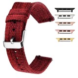Curea material textil, compatibila cu Apple Watch 10, 46mm, Mahon Red