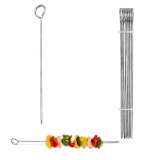 Cumpara ieftin Set 6 frigarui argintii 30 cm x 2,5 mm din otel inoxidabil, tepuse metalice