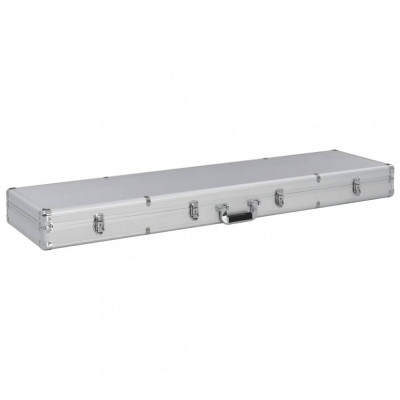vidaXL Valiză pentru armă, argintiu, 134 x 35 x 12 cm, aluminiu 91860 foto