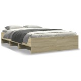 Cumpara ieftin Cadru pat fara saltea stejar sonoma 120x200 cm, lemn prelucrat