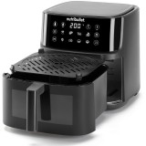 Friteuza cu aer cald Nutribullet CrispLite Vision NBA0811DG, sertar si grill ceramic, 2000 W, 8L, 8 programe automate, display digital, fereastra vizu