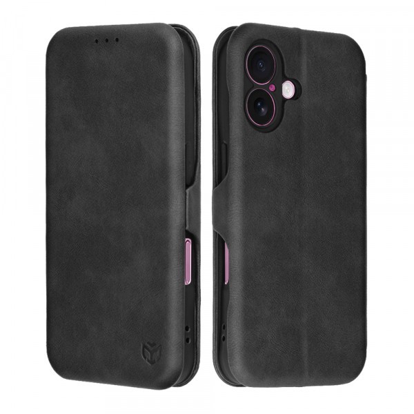 Husa pentru Apple iPhone 16 Plus, Techsuit, Safe Wallet Plus, Neagra