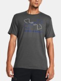 Cumpara ieftin Tricou barbati UA Foundation UODATE SS cu imprimeu cu logo, 1382915-025, Gri inchis, XL