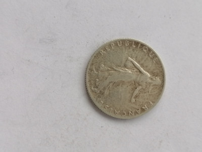 Franta 50 centimes 1913 argint. foto