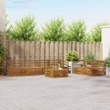 vidaXL Set Canapele Exterior 7 Piese Lemn Masiv Acacia Natural Gradina Terasa Rezistent Intemperii