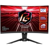 Monitor LED ASRock Gaming PG27Q15R2A Curbat 27 inch QHD VA 1 ms 165 Hz HDR FreeSync Premium