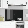 VidaXL Spate de bucătărie Negru 110 x 60 x 0.6 cm sticlă securizată 42001300