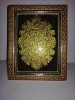 Tablou oriental Placa aurie Caligrafie arabica in Rama orientala intarsii mozaic Khatam