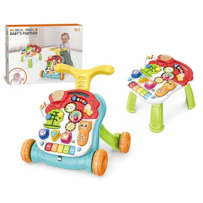Premergator interactiv multifunctional, masuta activitati, efecte sonore, maner reglare inaltime, 2 viteze ajustabile foto