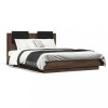 Cadru de pat cu tablie stejar maro 120x190 cm lemn prelucrat