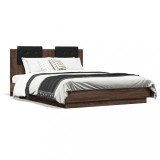 Cumpara ieftin Cadru de pat cu tablie stejar maro 120x190 cm lemn prelucrat