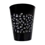 Pahar 500 ml cu Penis, Plastic ABS Rigid, Negru