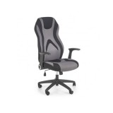 Scaun directorial HM Jofrey, gaming, tapiterie stofa, cadru polipropilena, mecanism de balans, cotiere incluse, 100 kg, gri/negru