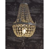 Lampa din alama masiva argintata cu cristale KKC008, Lustre