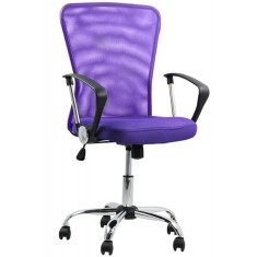 Scaun pentru birou, inaltime 108 cm, suporta maxim 110 kg, Mov foto