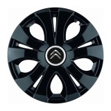 Set 4 Capace Roti Top Negru R16, Compatibil Cu Citroen