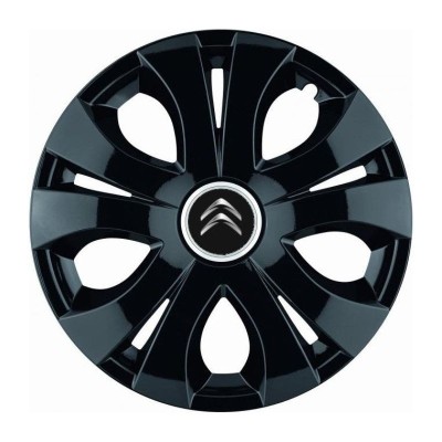 Set 4 Capace Roti Top Negru R16, Compatibil Cu Citroen foto