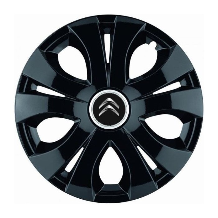 Set 4 Capace Roti Top Negru R16, Compatibil Cu Citroen