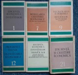 6 vol. din col. &bdquo;Bibliotheca Aeconomica&rdquo; a Academiei (Schatteles, Lemnij, Iliescu etc.) - eficienta si crestere economica, resurse naturale etc.